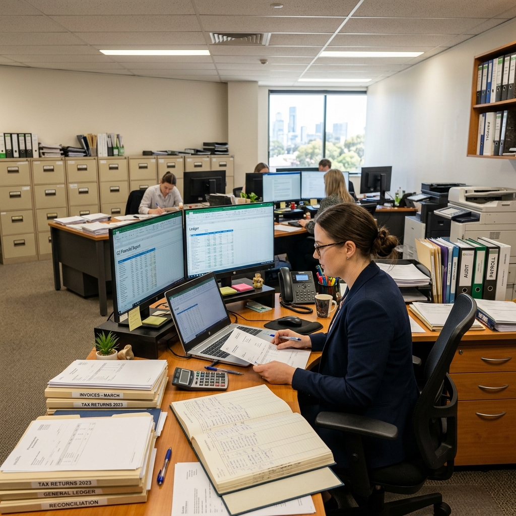 Accounting department office
