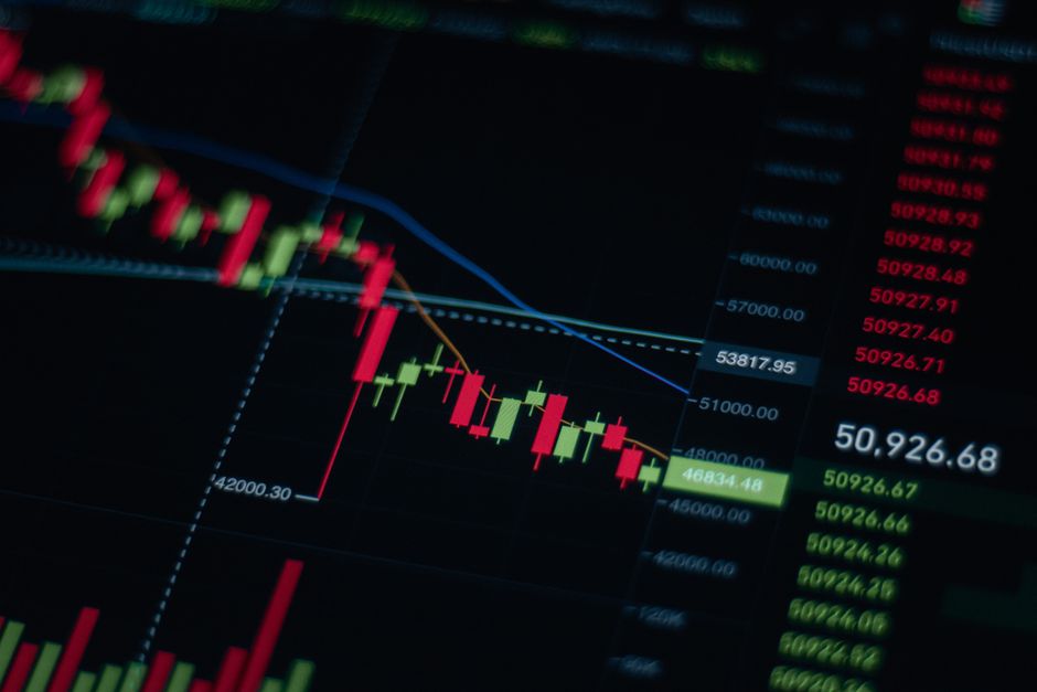 A complex financial dashboard displaying stock market growth