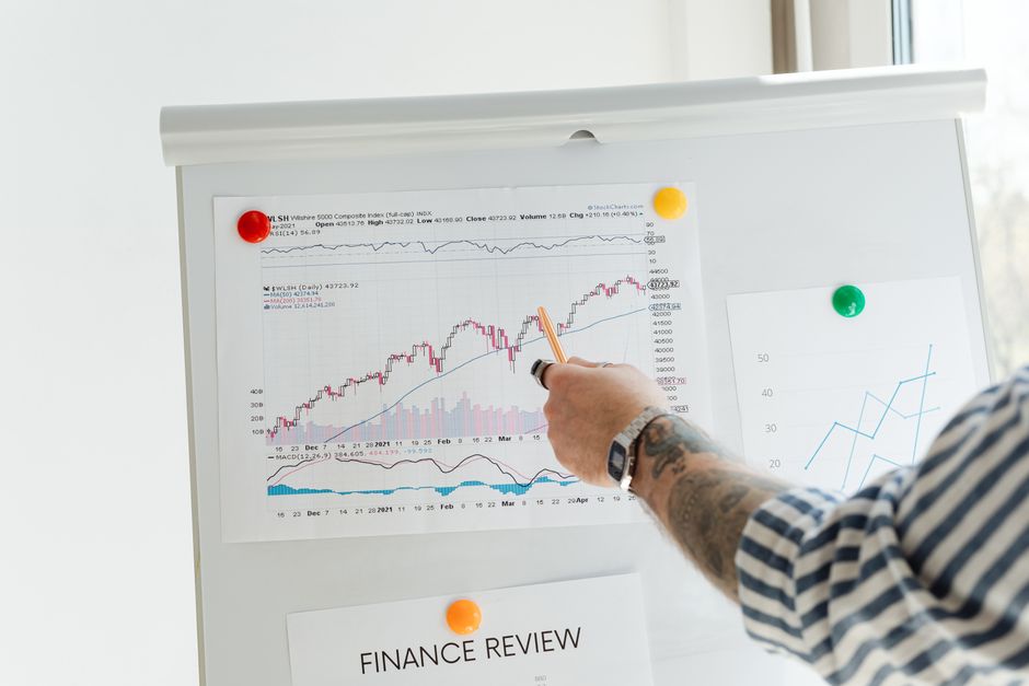 A graph showing positive financial growth and career progression trends.