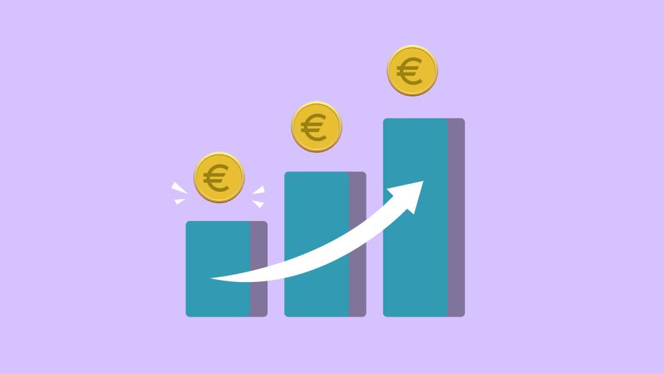 Financial graphs and capital allocation indicators.