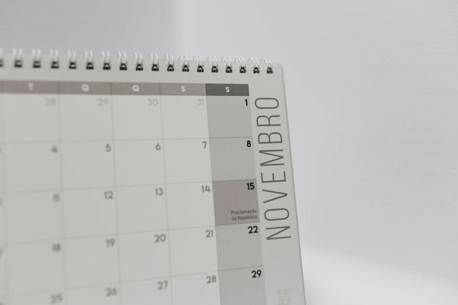 A calendar grid showing milestones and a roadmap timeline.