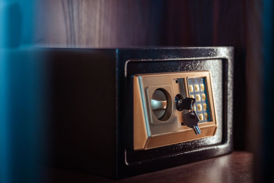 A secure bank vault or digital security system representing Nacha compliance.